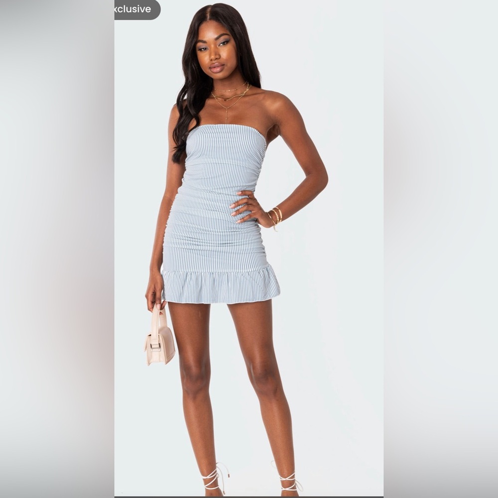 GAIA GATHERED MINI DRESS from edikted